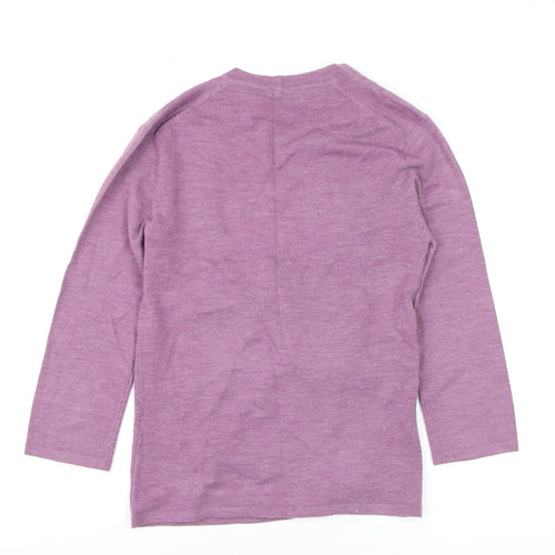 Great Plains Women's Purple V-Neck Wrap Knit Jumper Size S