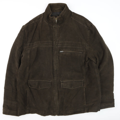 Baker Street Men's Brown XL Casual Zip-Up Jacket