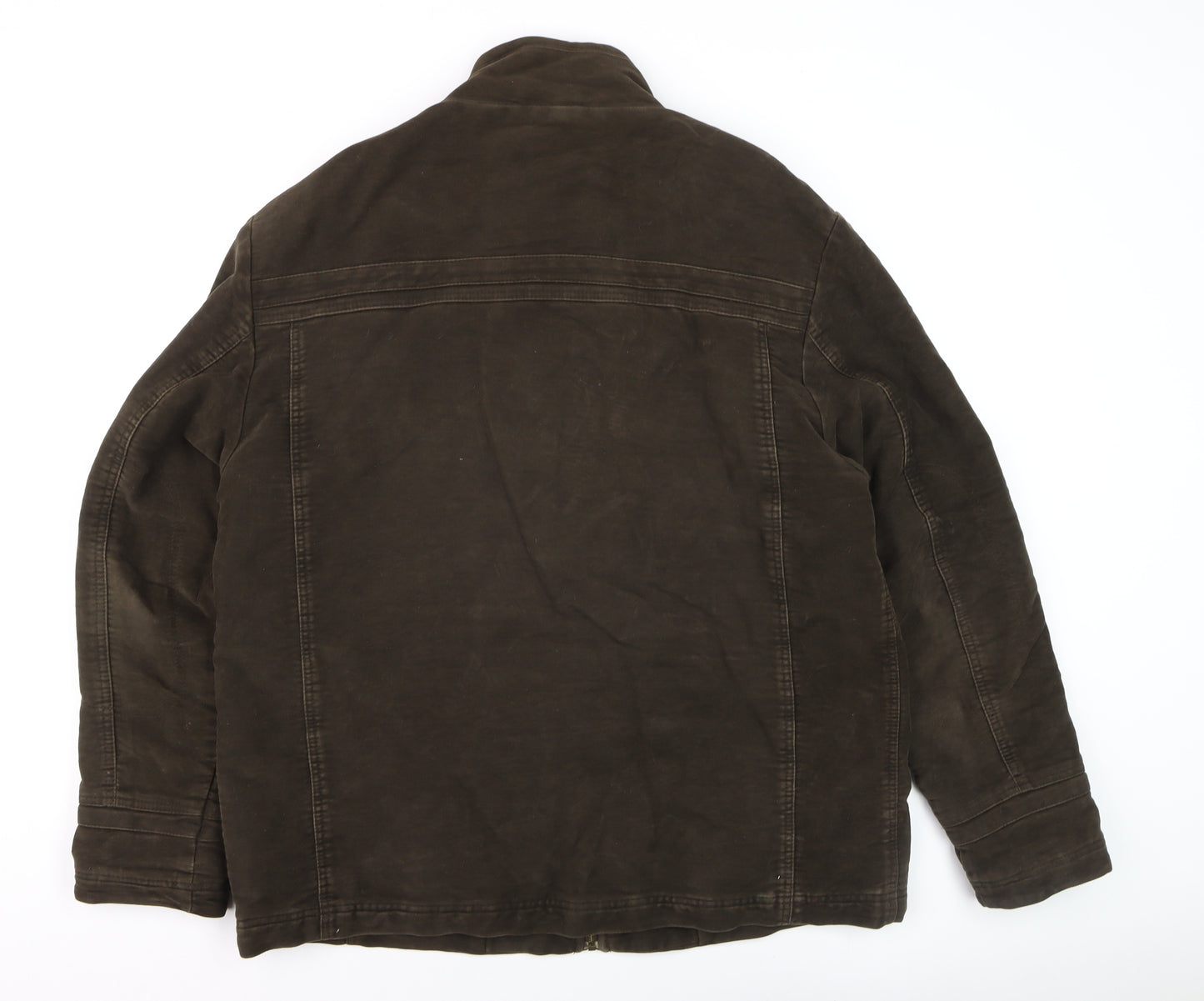Baker Street Men's Brown XL Casual Zip-Up Jacket