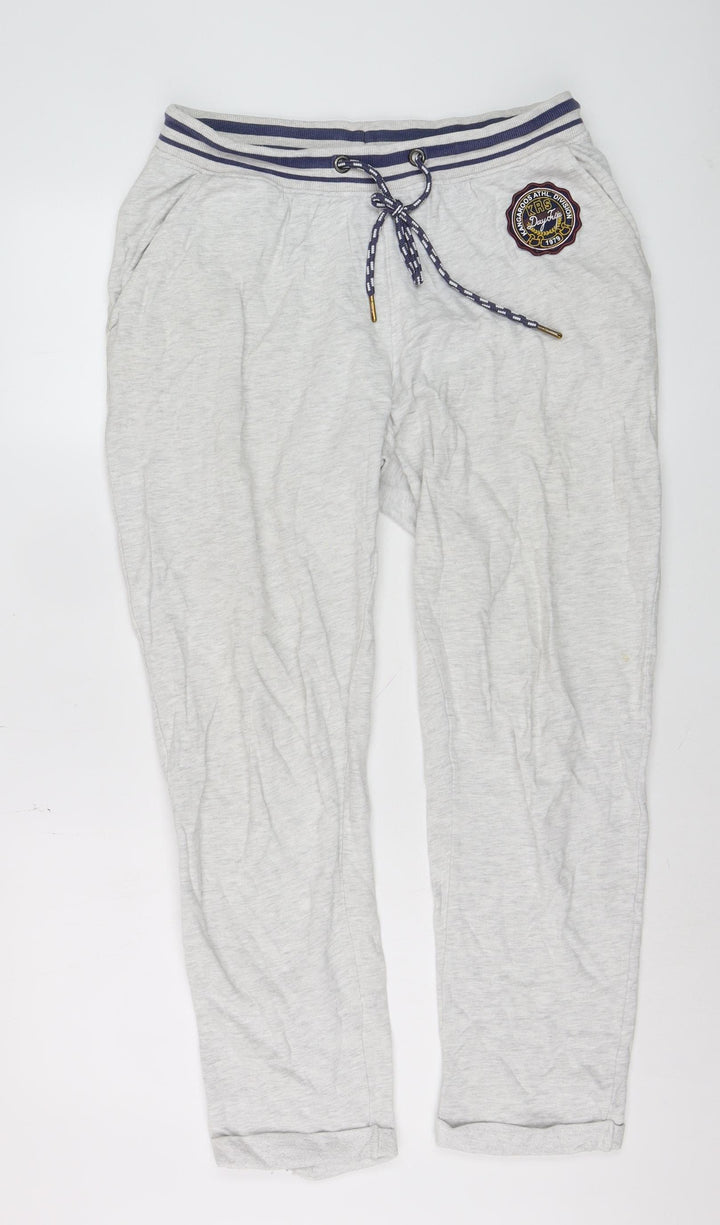 KangaROOS Women's Grey Cotton Blend Jogger Trousers Size 16