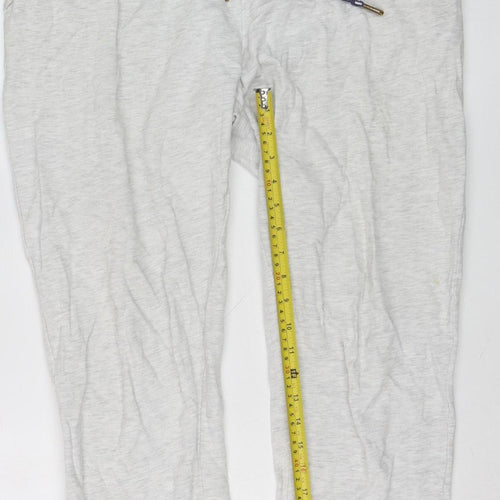 KangaROOS Women's Grey Cotton Blend Jogger Trousers Size 16