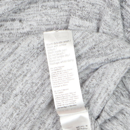 New Look Womens Grey Cold Shoulder Basic Jersey T-Shirt Size M