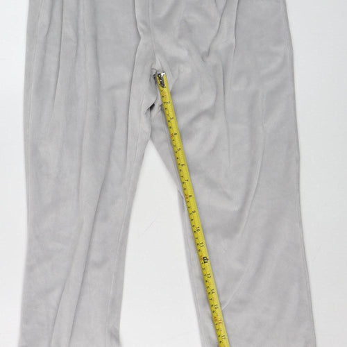 Admas Women Grey Fleece Pyjama Pants S Winter Lounge Trousers