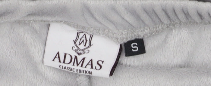 Admas Women Grey Fleece Pyjama Pants S Winter Lounge Trousers
