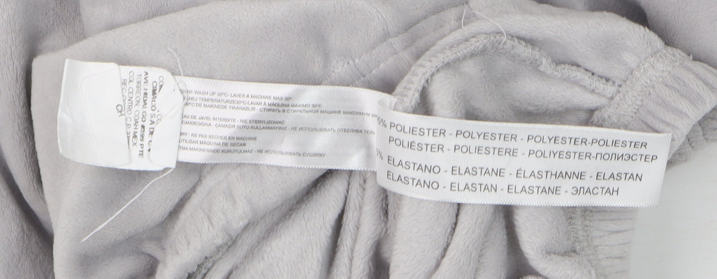 Admas Women Grey Fleece Pyjama Pants S Winter Lounge Trousers