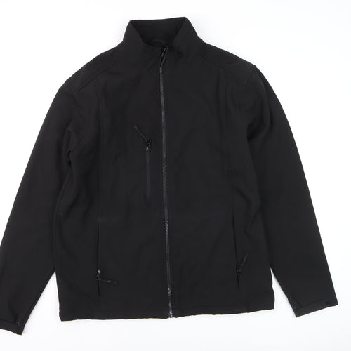 Arco Essentials Men's Black Softshell Jacket M Workwear Outdoor Zip Up