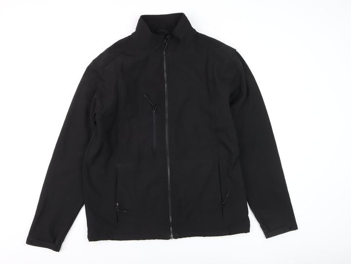 Arco Essentials Men's Black Softshell Jacket M Workwear Outdoor Zip Up