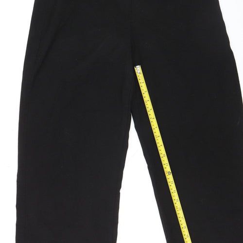 Bershka Men's Black Slim Fit Trousers Size L Polyester Blend