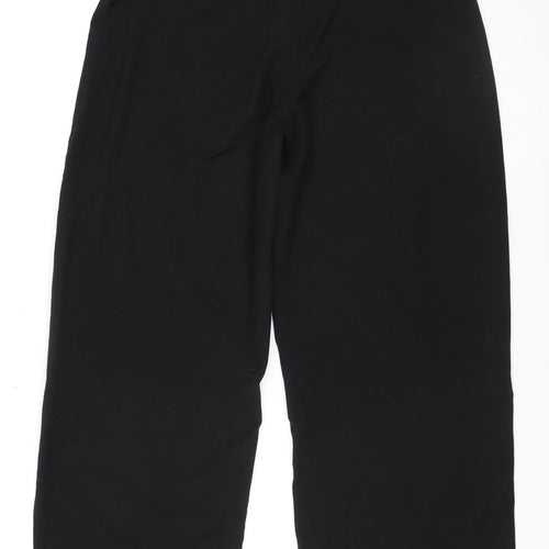 Bershka Men's Black Slim Fit Trousers Size L Polyester Blend