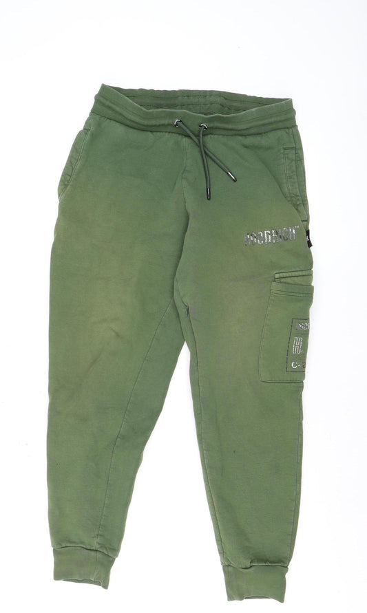Hoodrich Green Cargo Jogger Women’s Trousers Size S Elastic Waist