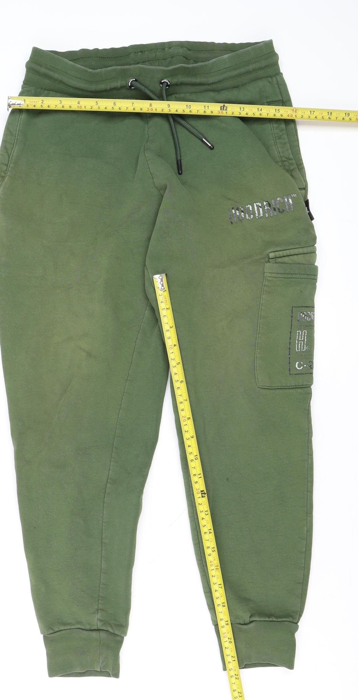 Hoodrich Green Cargo Jogger Women’s Trousers Size S Elastic Waist
