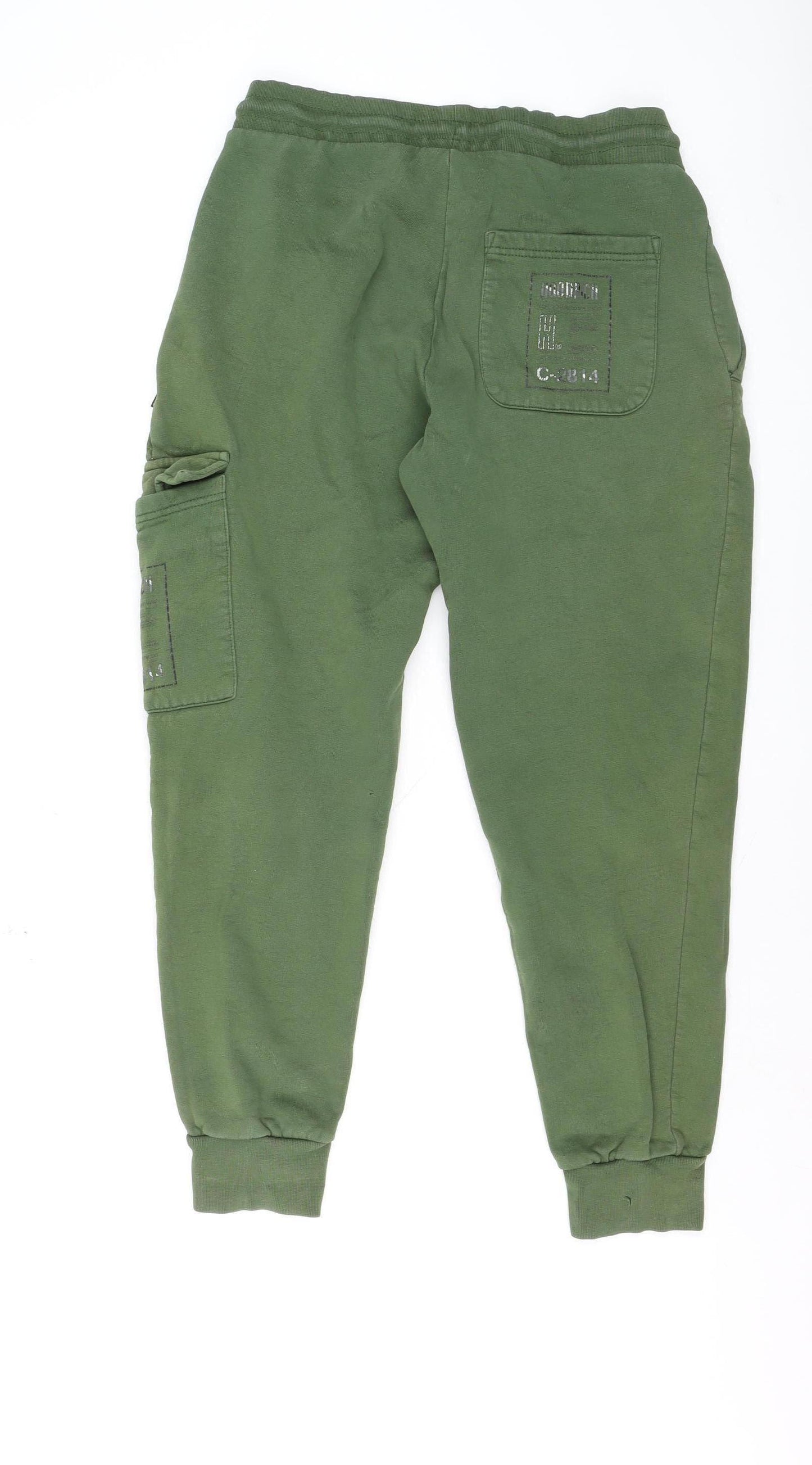 Hoodrich Green Cargo Jogger Women’s Trousers Size S Elastic Waist