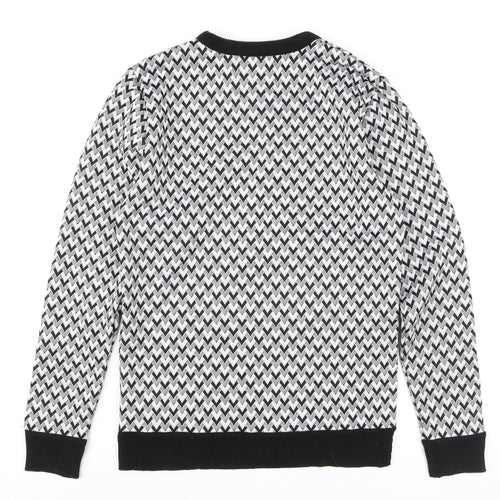 Adventures of the Unsigned Womens Black White Small Crew Neck Pullover Jumper