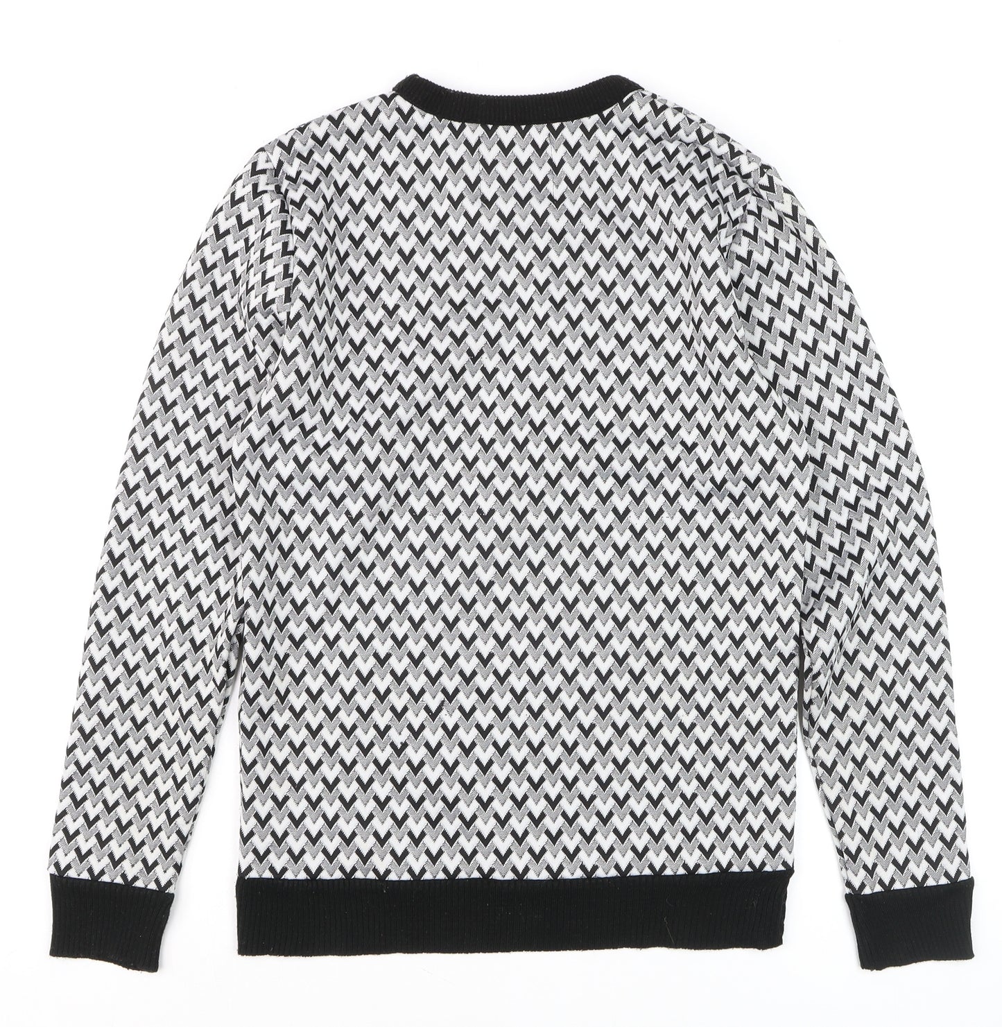 Adventures of the Unsigned Womens Black White Small Crew Neck Pullover Jumper