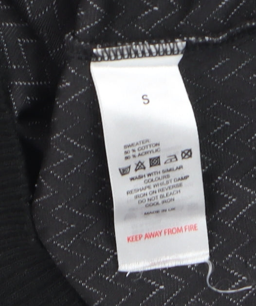 Adventures of the Unsigned Womens Black White Small Crew Neck Pullover Jumper