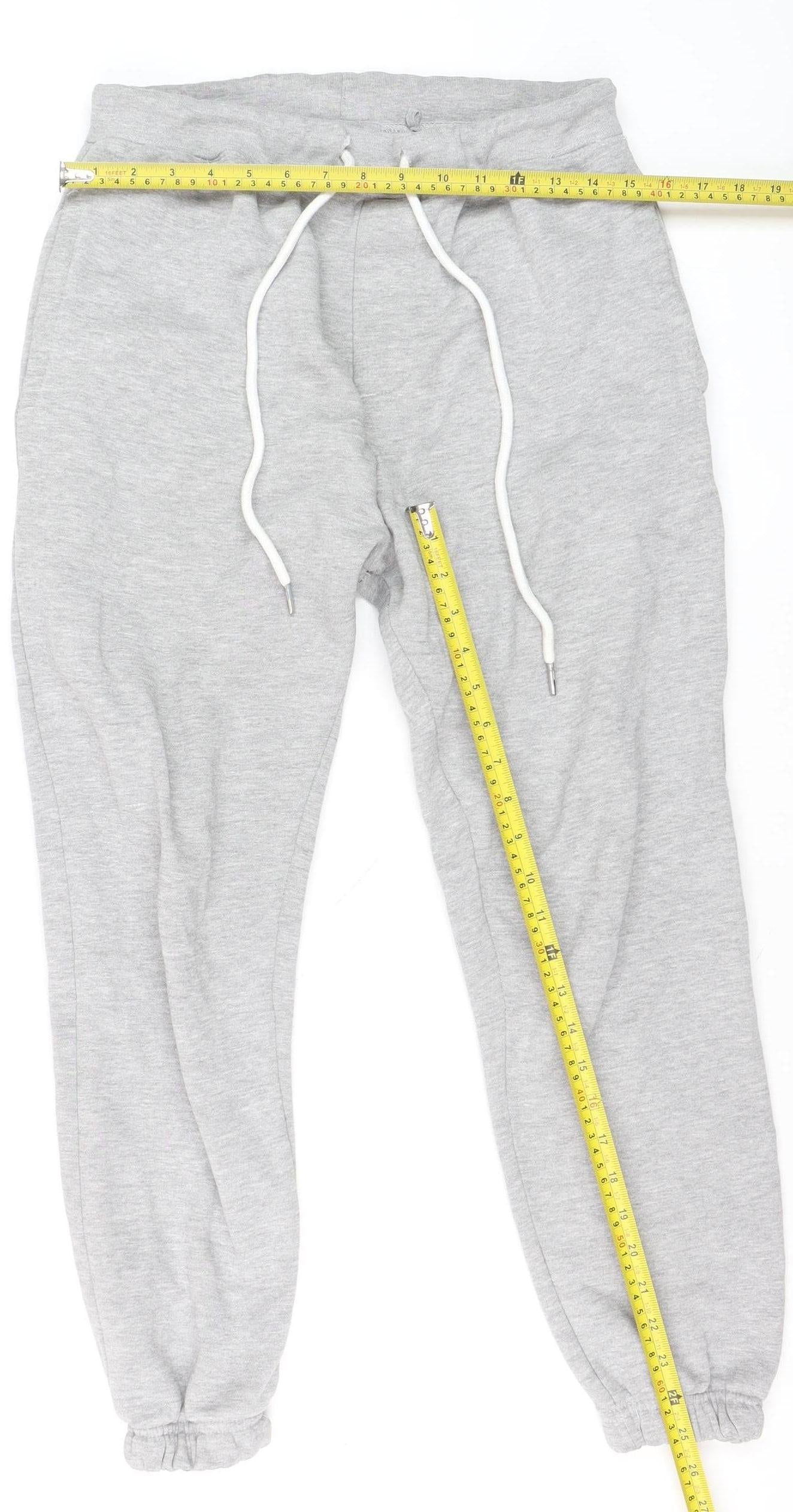 Pull & Bear Men's Grey Jogger Sweatpants Size M Elastic Waist Casual