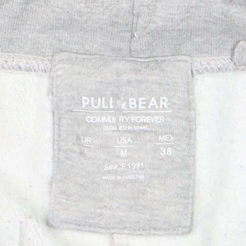 Pull & Bear Men's Grey Jogger Sweatpants Size M Elastic Waist Casual