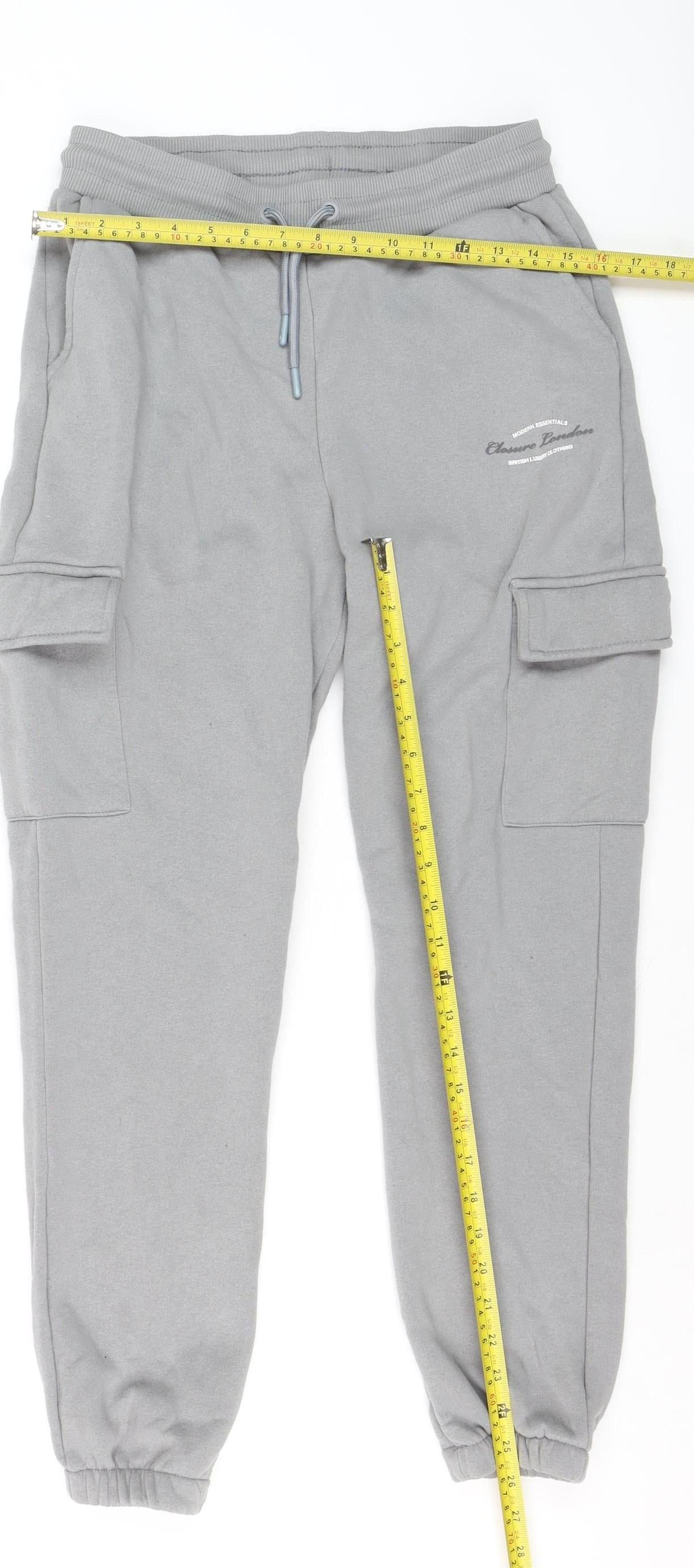 Closure LDN Men's Grey Cargo Jogger Sweatpants Size S