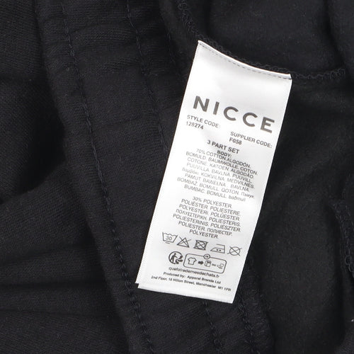 Nicce Men’s Black Jogger Trousers Size M Cotton Blend