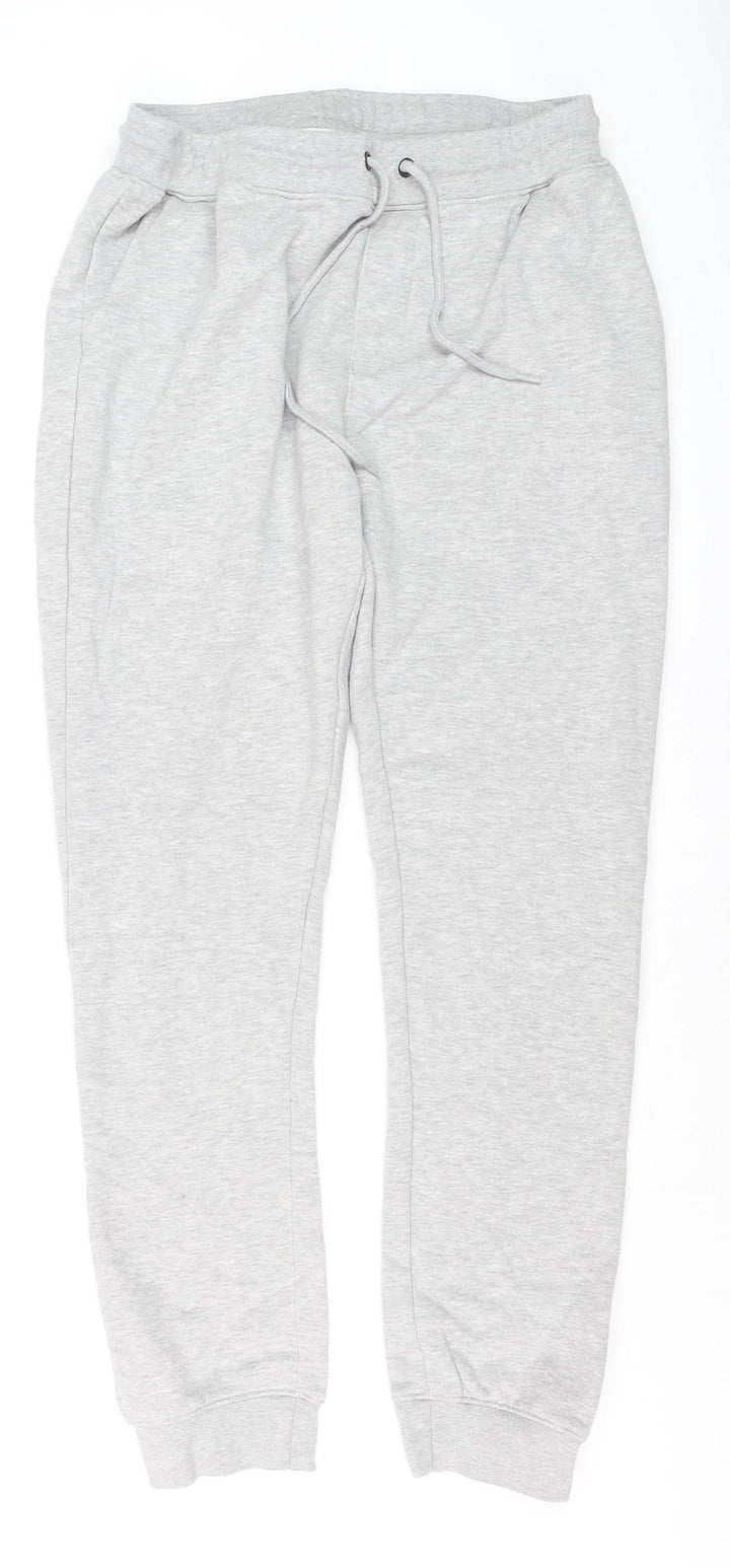 Kangaroo Poo Men's Grey Jogger Trousers L Regular Fit