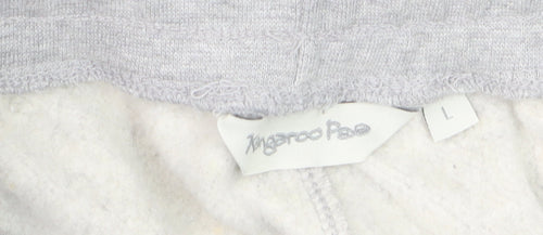 Kangaroo Poo Men's Grey Jogger Trousers L Regular Fit
