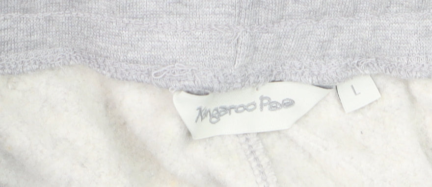 Kangaroo Poo Men's Grey Jogger Trousers L Regular Fit