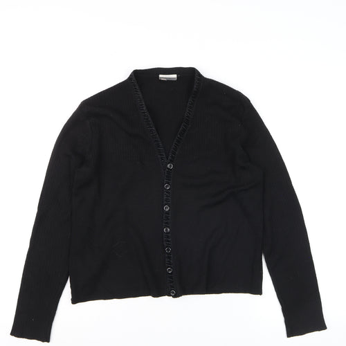 Next Women’s Black V-Neck Button Cardigan Size 14