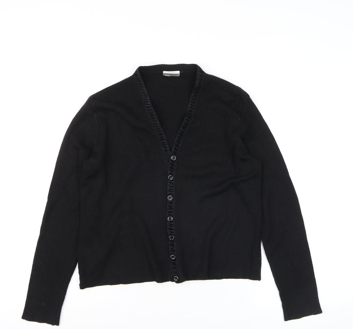 Next Women’s Black V-Neck Button Cardigan Size 14
