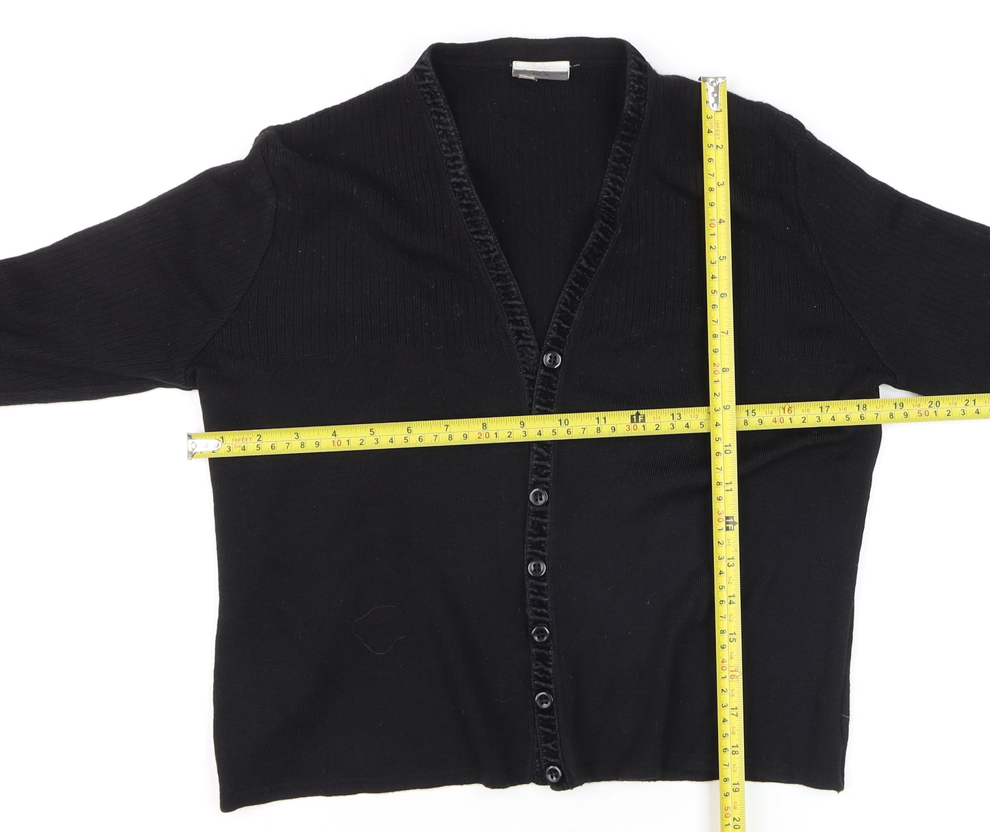 Next Women’s Black V-Neck Button Cardigan Size 14