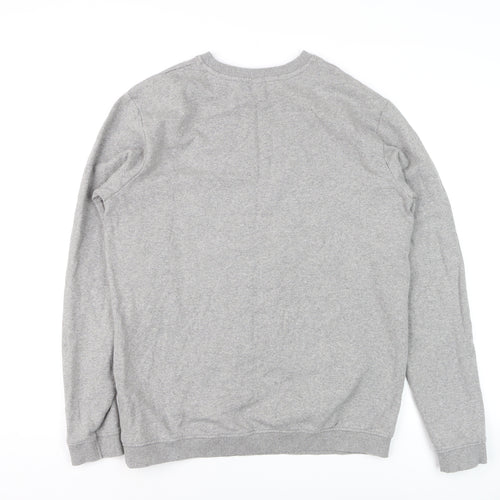 Teemill Men's Grey L Organic Cotton Animal Graphic Sweatshirt