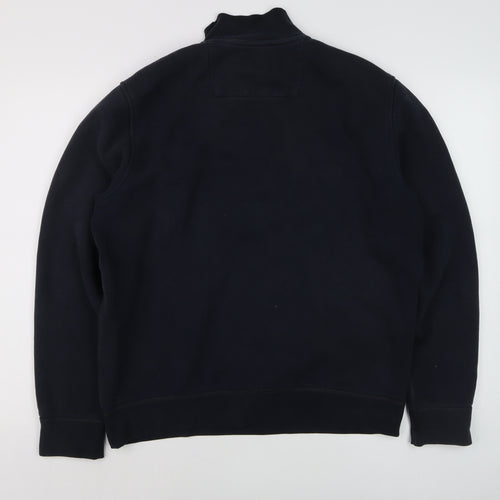 Lands' End Men's Blue 1/2 Zip Fleece Sweatshirt Medium