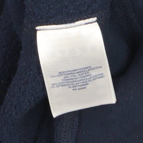 Lands' End Men's Blue 1/2 Zip Fleece Sweatshirt Medium