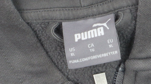 Puma Men's Grey XL Track Jacket Full Zip Hooded Activewear