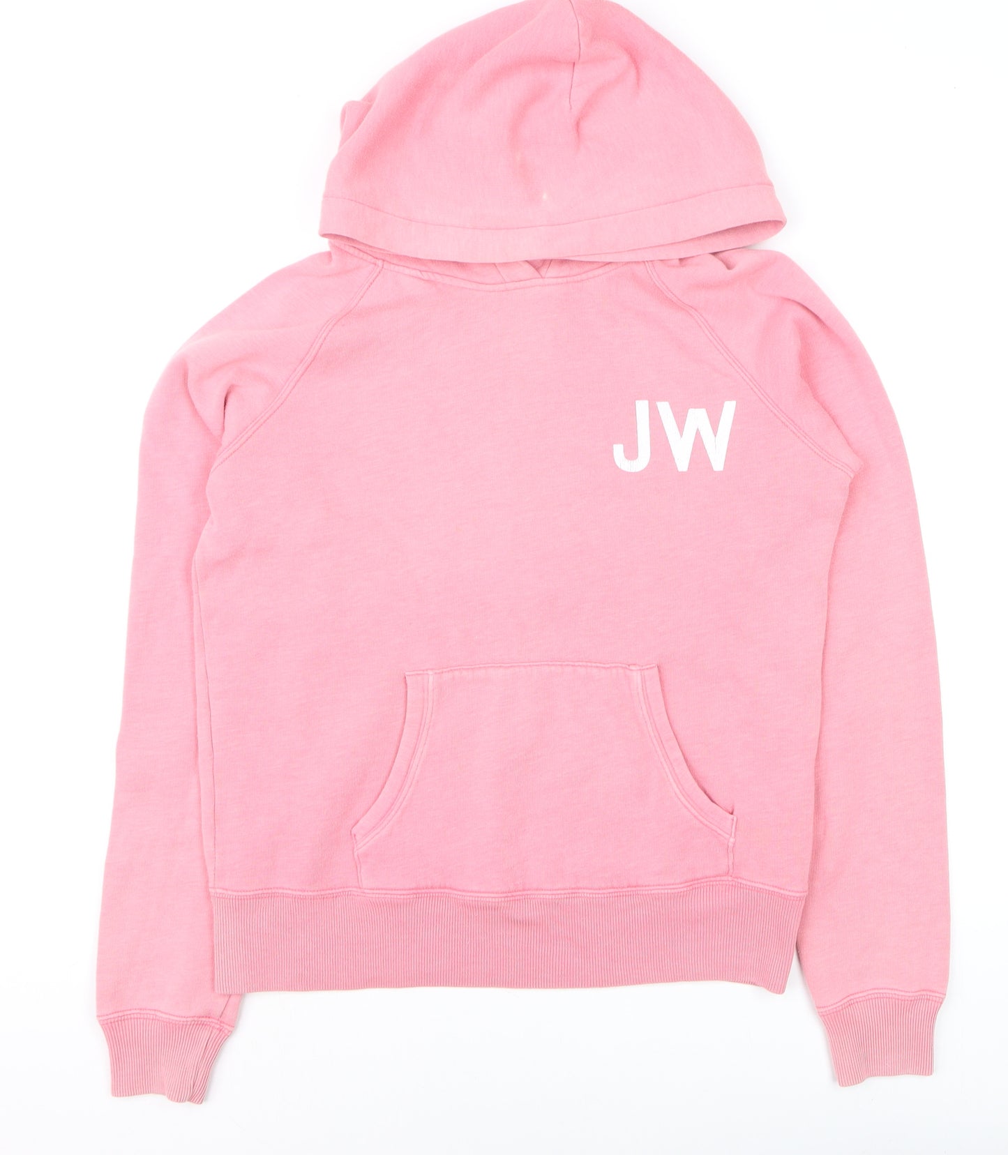Jack Wills Womens Pink Hoodie Size 12 Pullover Graphic Print Sweatshirt