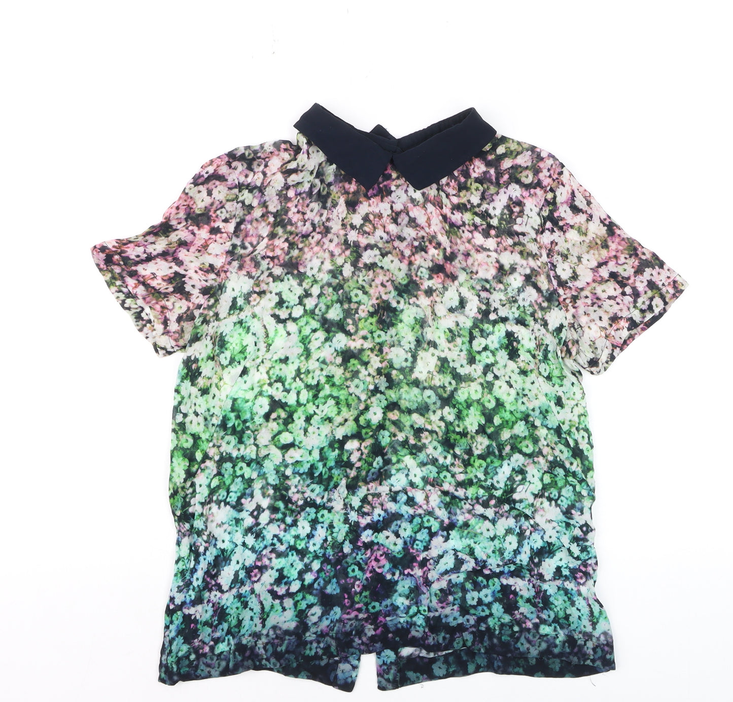 French Connection Women's Multicoloured Floral Chiffon Blouse Size 12