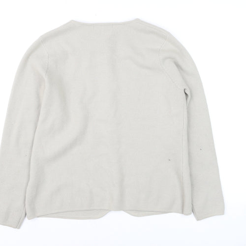 Hawkshead Women's Beige Cotton Button Cardigan M
