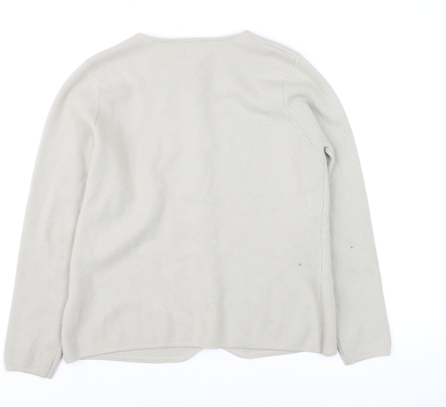 Hawkshead Women's Beige Cotton Button Cardigan M
