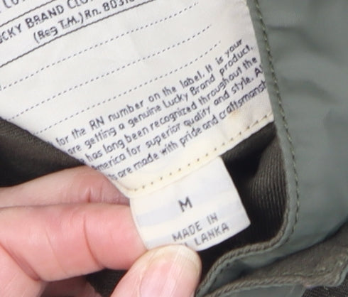Lucky Brand Men’s Green Military Jacket M Cotton Nylon Twill
