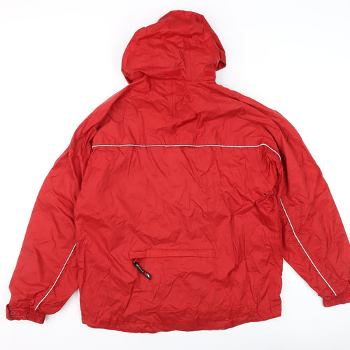 Trespass Boys Red Waterproof Hooded Rain Coat Jacket 15-16 Years