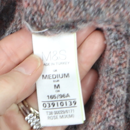Marks and Spencer Womens Multicoloured M Cowl Neck Chunky Knit Jumper