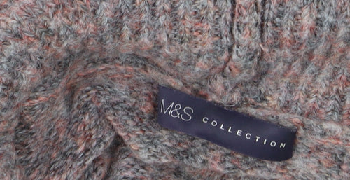 Marks and Spencer Womens Multicoloured M Cowl Neck Chunky Knit Jumper