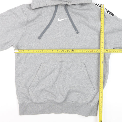 Nike Boys Grey Pullover Hoodie Size S Standard Fit Cotton Blend