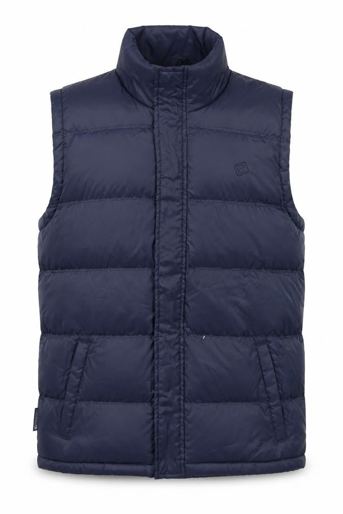 Front view of Mountain Essentials Men's Blue Puffer Waistcoat M
