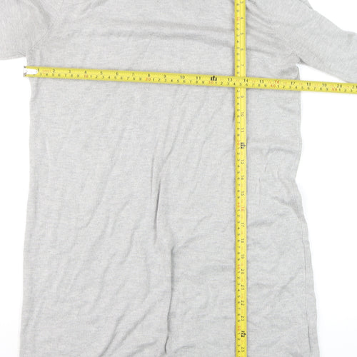 Joules Women’s Grey Jumper Dress Size 10 Roll Neck Long Sleeve