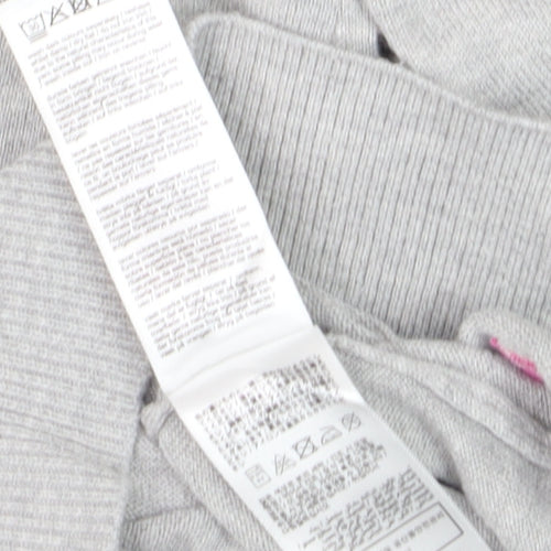 Joules Women’s Grey Jumper Dress Size 10 Roll Neck Long Sleeve