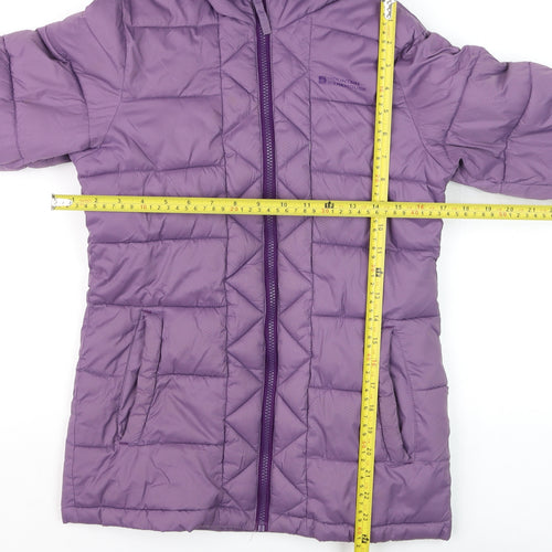 Mountain Warehouse Girls Purple Puffer Coat 9-10 Years Hooded Winter Jacket