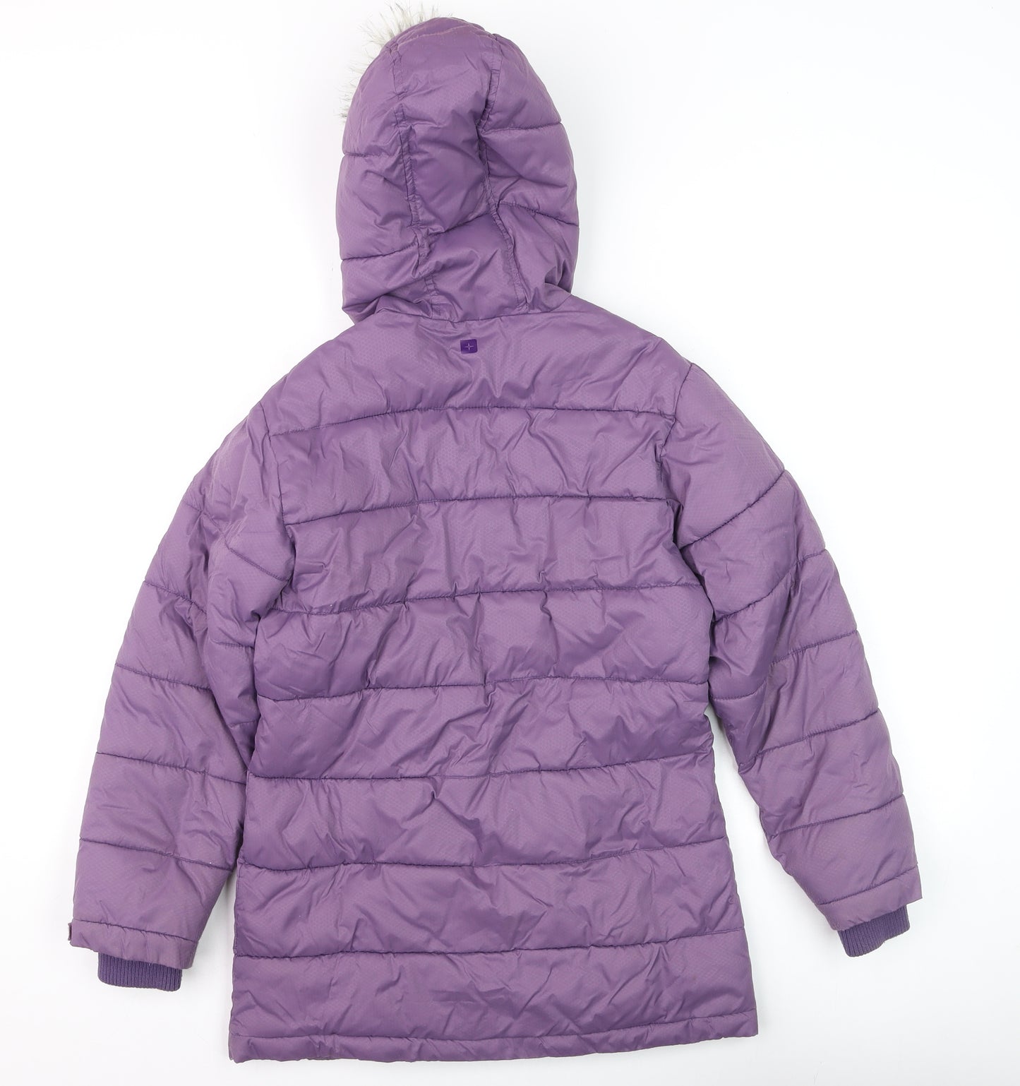 Mountain Warehouse Girls Purple Puffer Coat 9-10 Years Hooded Winter Jacket