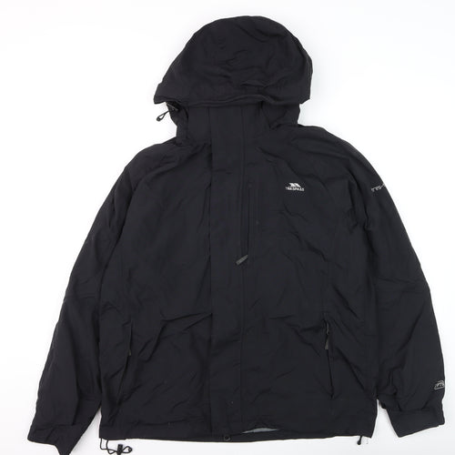 Trespass Men's Black XS Waterproof Hooded Rain Jacket