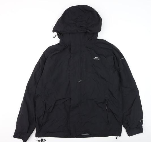 Trespass Men's Black XS Waterproof Hooded Rain Jacket