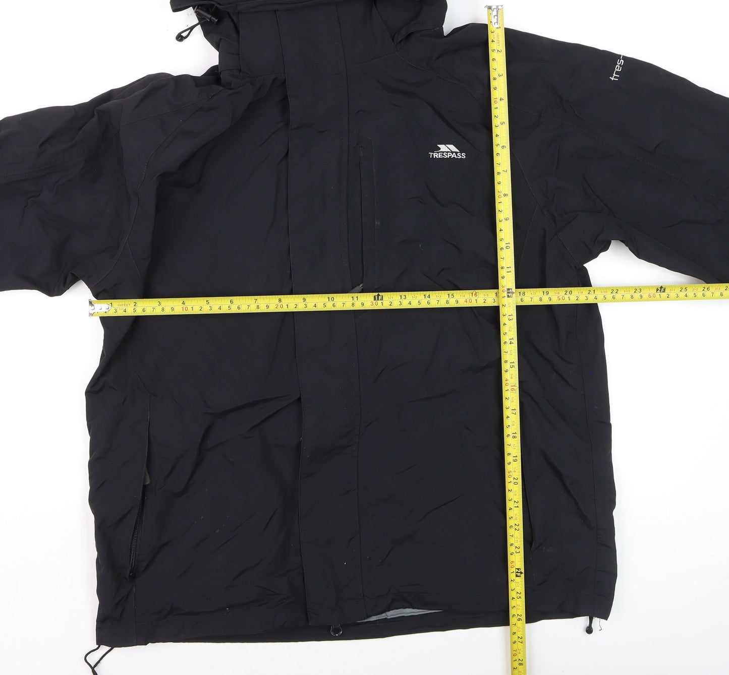 Trespass Men's Black XS Waterproof Hooded Rain Jacket